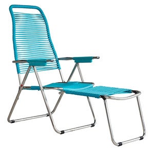 Spaghetti solstol matt turquoise aluminium
