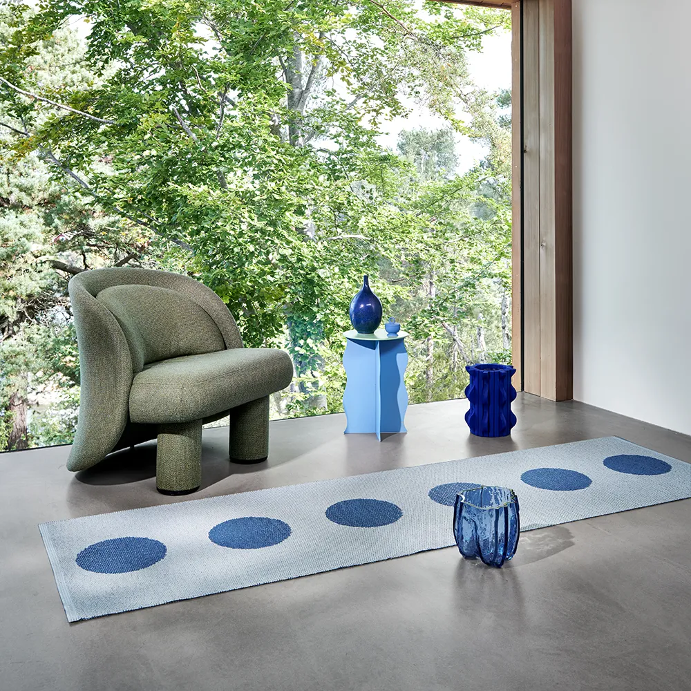 Vera Pop matta River Blue/Blue Fog 70 x 120cm