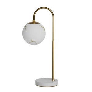 Bellagio bordslampa H60cm mässing/vit
