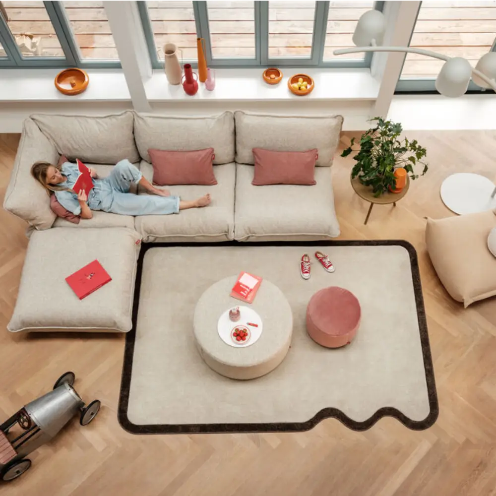 sumo soffa hörndel boucle recycled beige