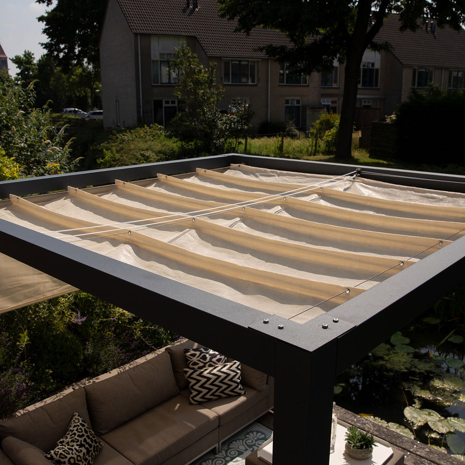 Coolfit solsegel harmonica 290x300cm grå 