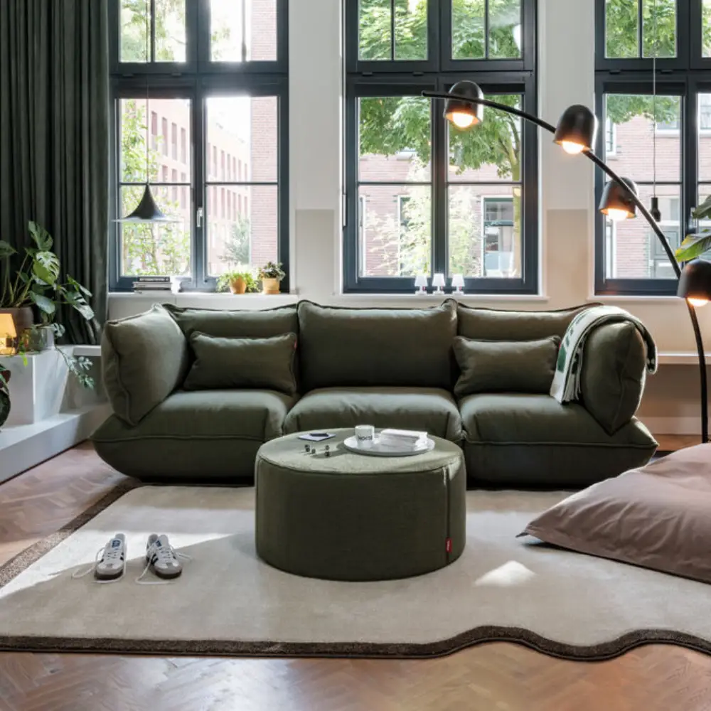 sumo soffmodul boucle recycled leaf green