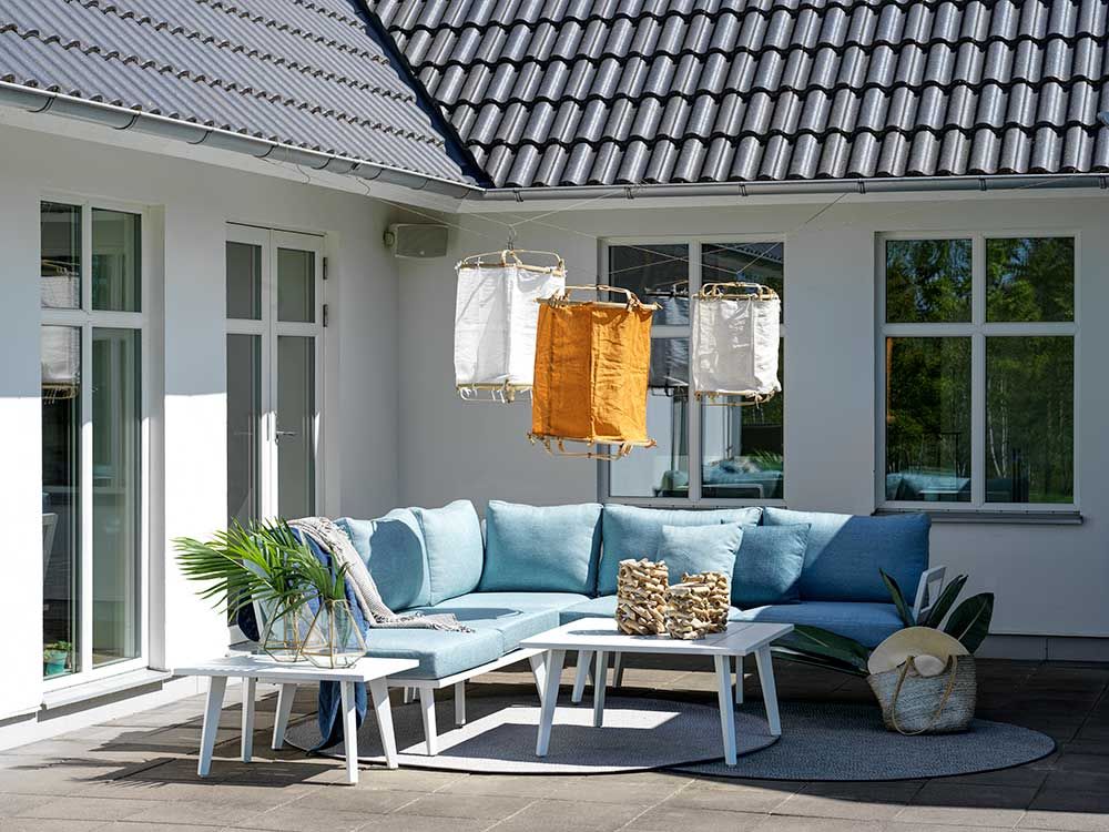 Villac 2-sits modul vit/grå 