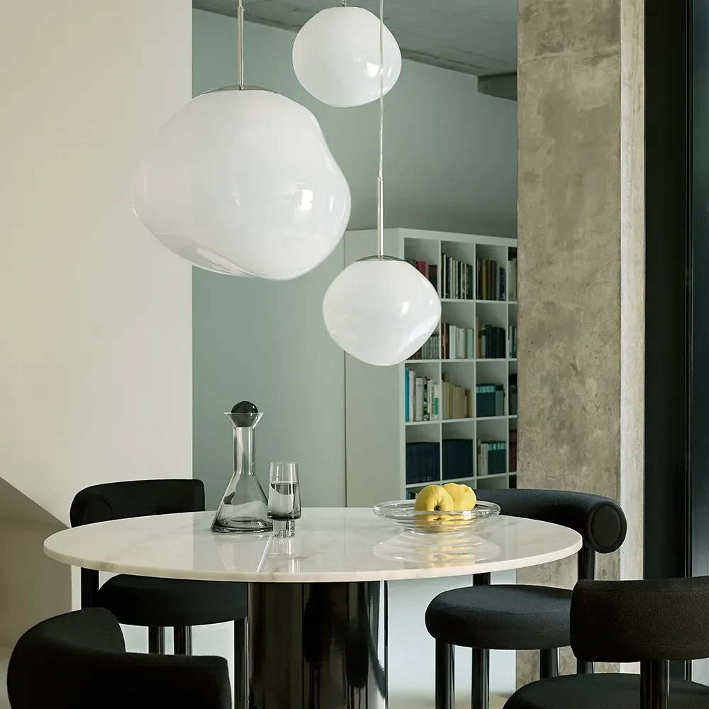 Melt Pendel Mini Opal/Silver LED