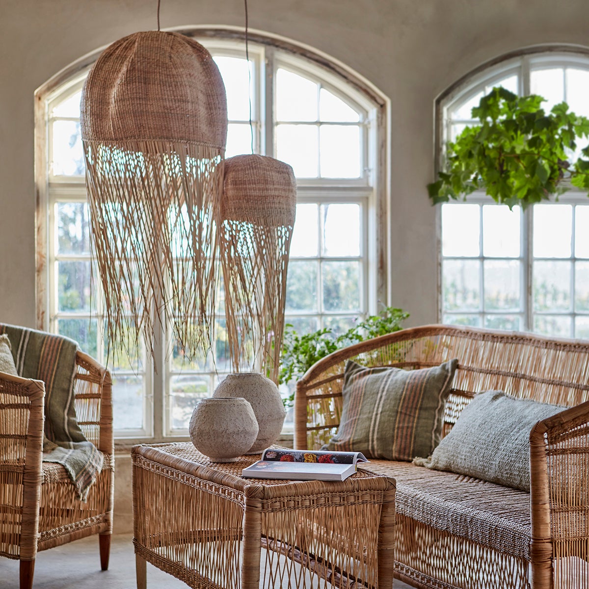 NEST lampskärm natur, set om 3