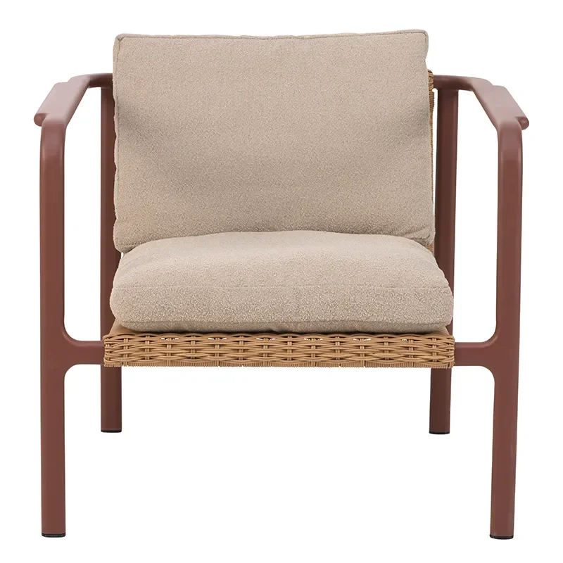 Motty fåtölj Zin Red / Teddy Beige