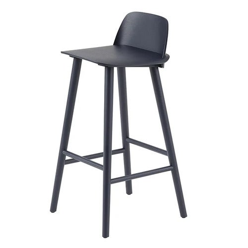Nerd barstol 75 cm - med fotstöd i metall - Midnight Blue