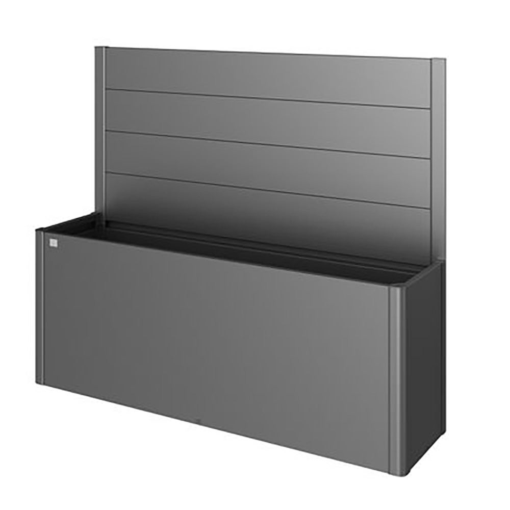 Skärm för odlingsbädd 4x1 m metall mörkgrå