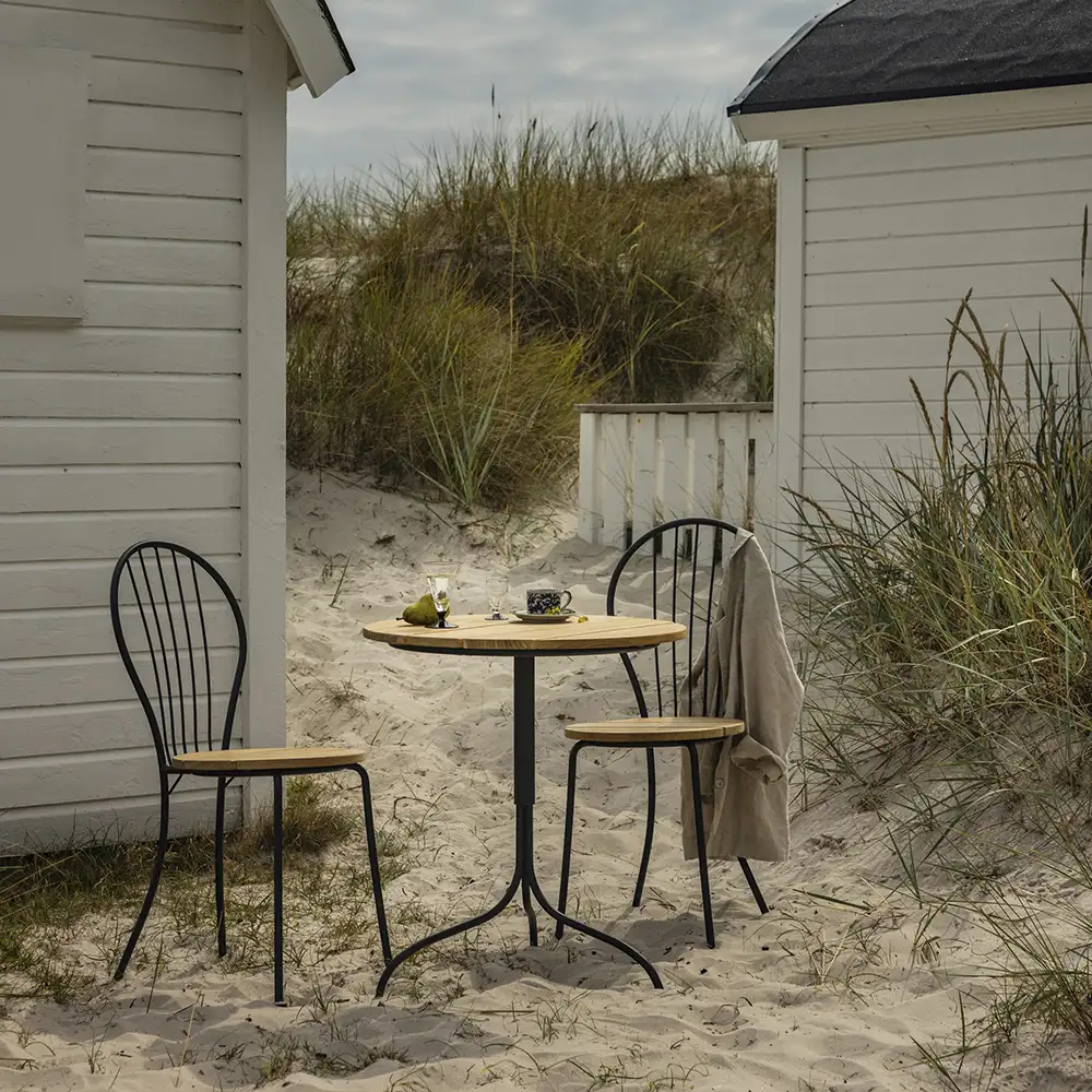 Akleja stol teak/grå Grythyttan