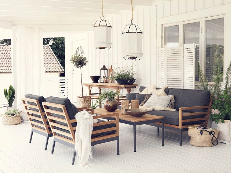 Zalongo 3-sits soffa teak 