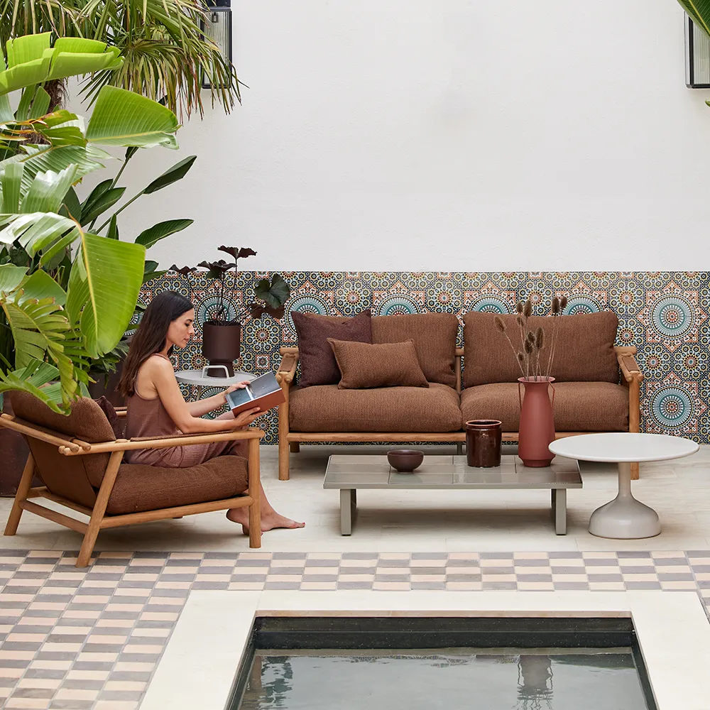 Sticks 2-sits soffa Teak 