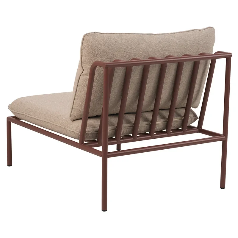 Collier mittdel  Zin red / Teddy beige