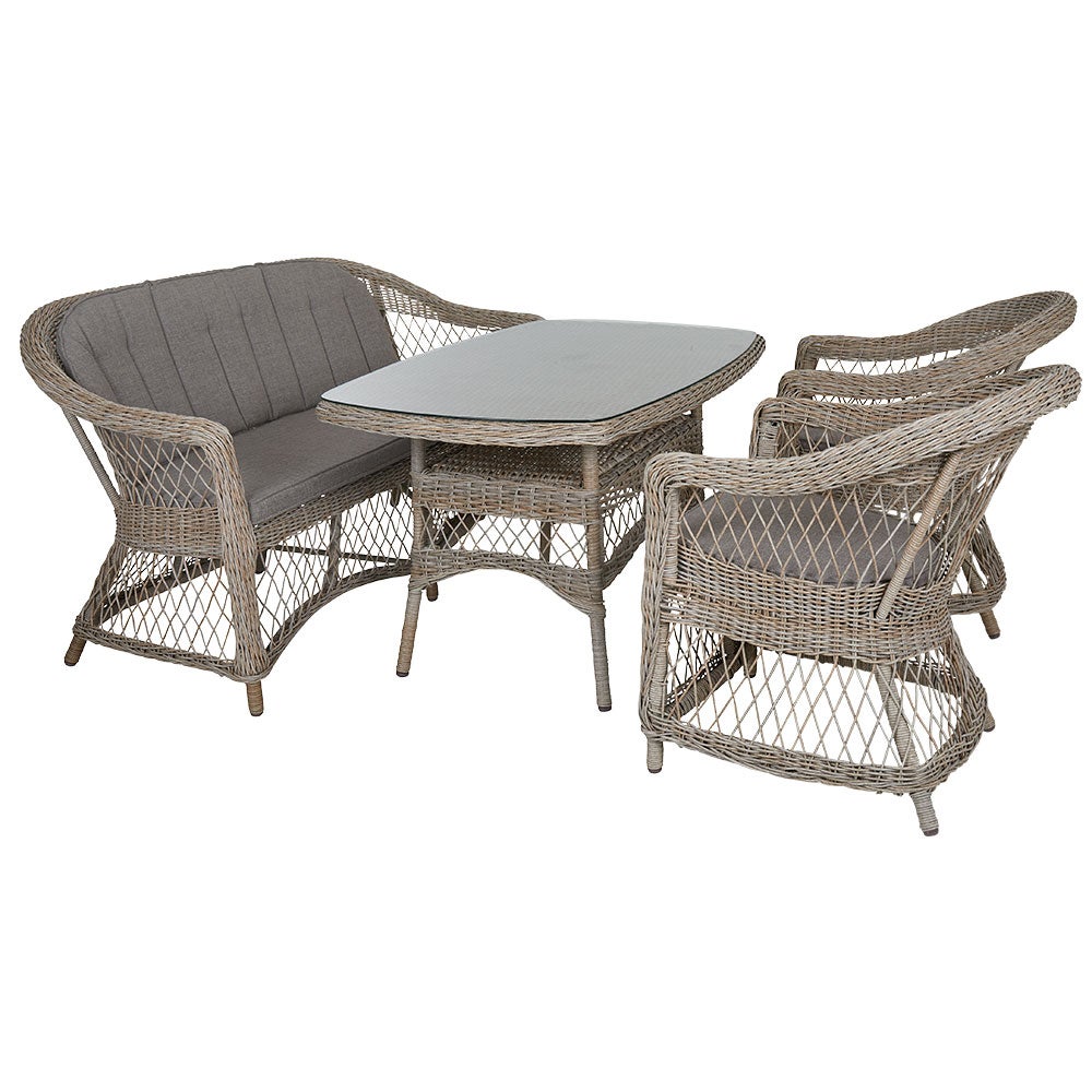 Kamomill 2-s soffa konstrotting inkl dyna 