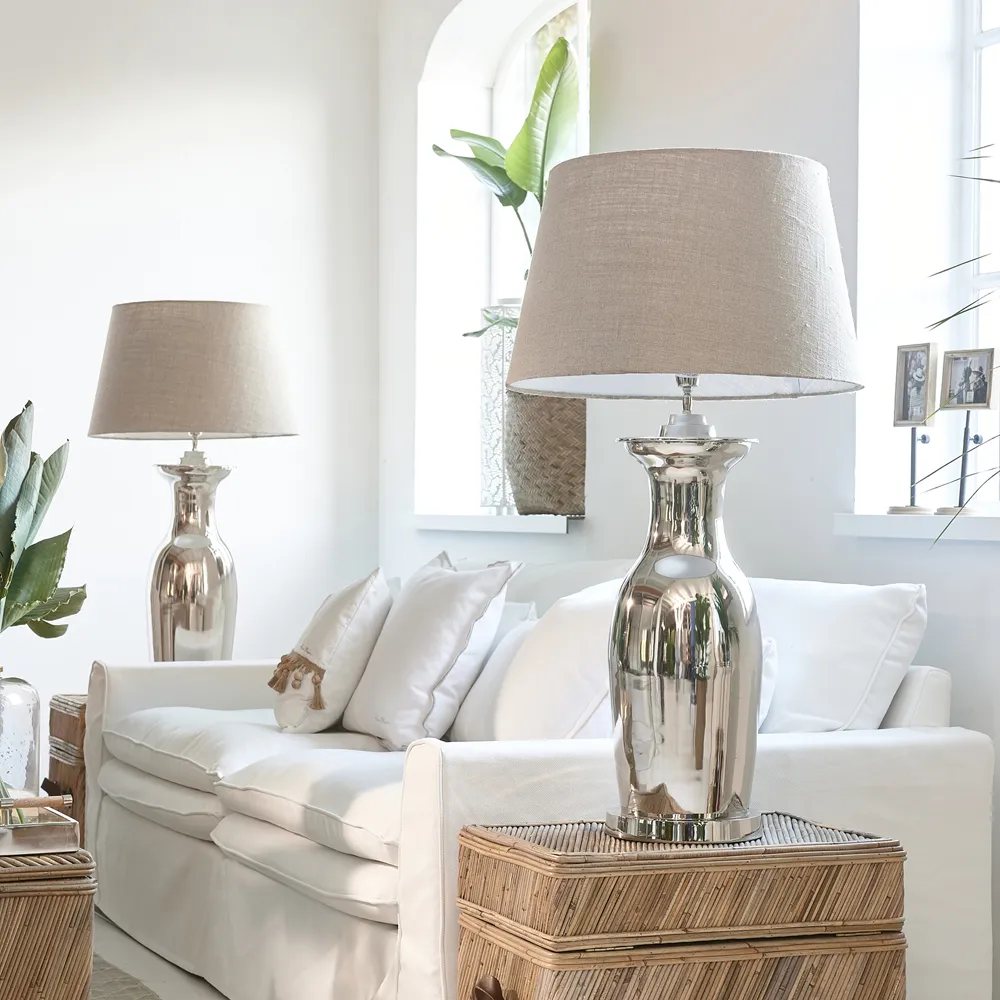 Bordslampa Roger Hotel H65 cm Silver