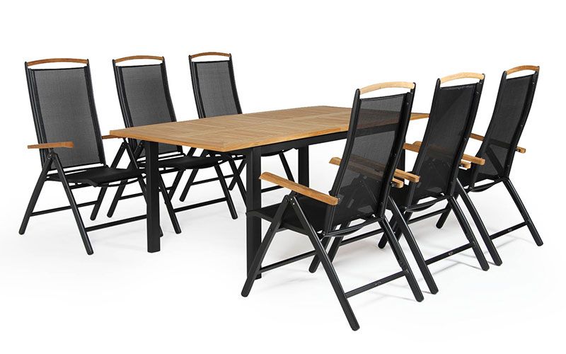 Andy & Lyon matgrupp svart/teak 