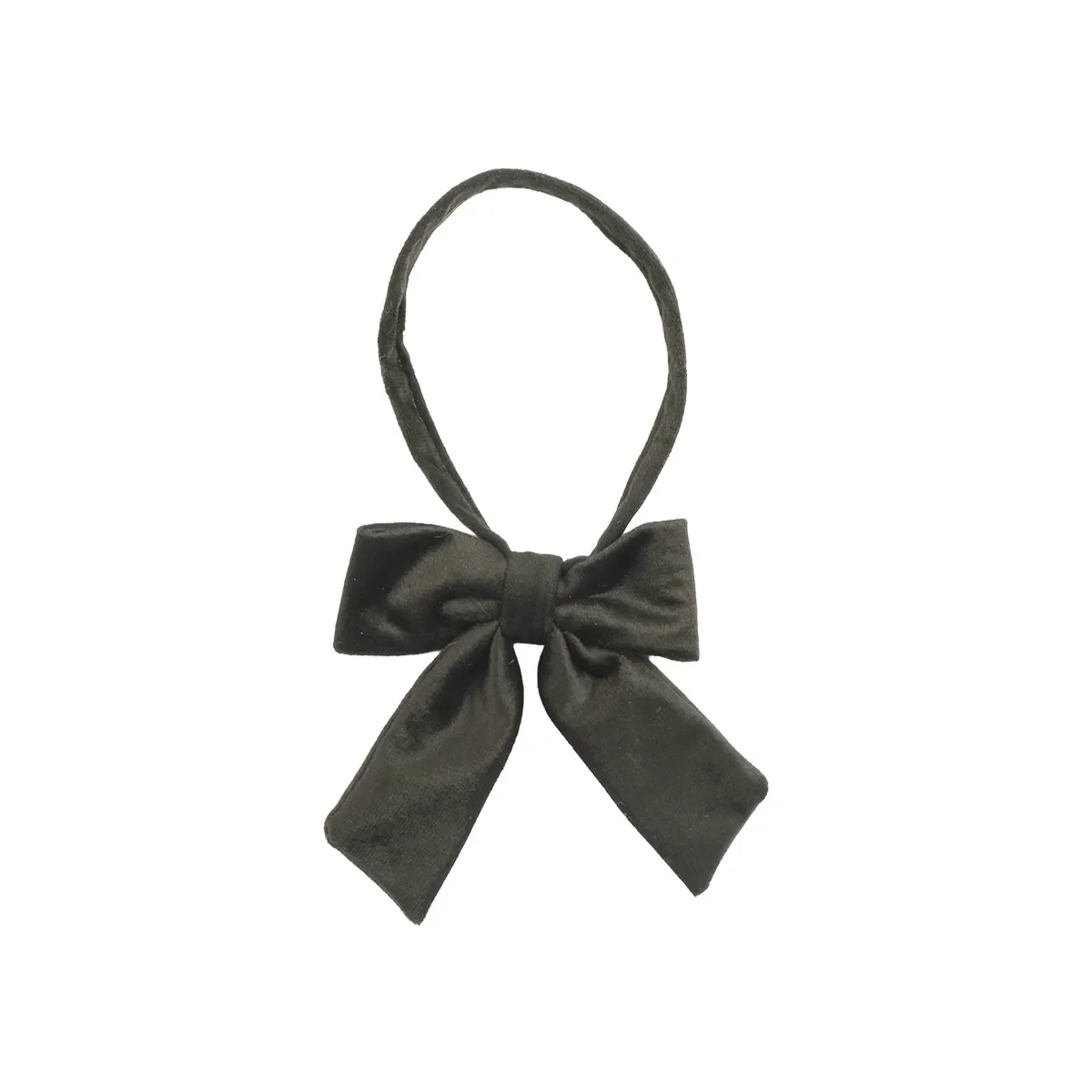 Julrosett i sammet Velvet S Green B 10 cm
