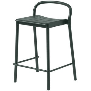 Linear Steel Låg Barstol Dark Green 