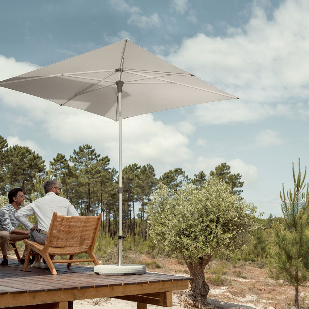 Alu-smart parasoll 200x200 cm kat.2 156 Pale grey