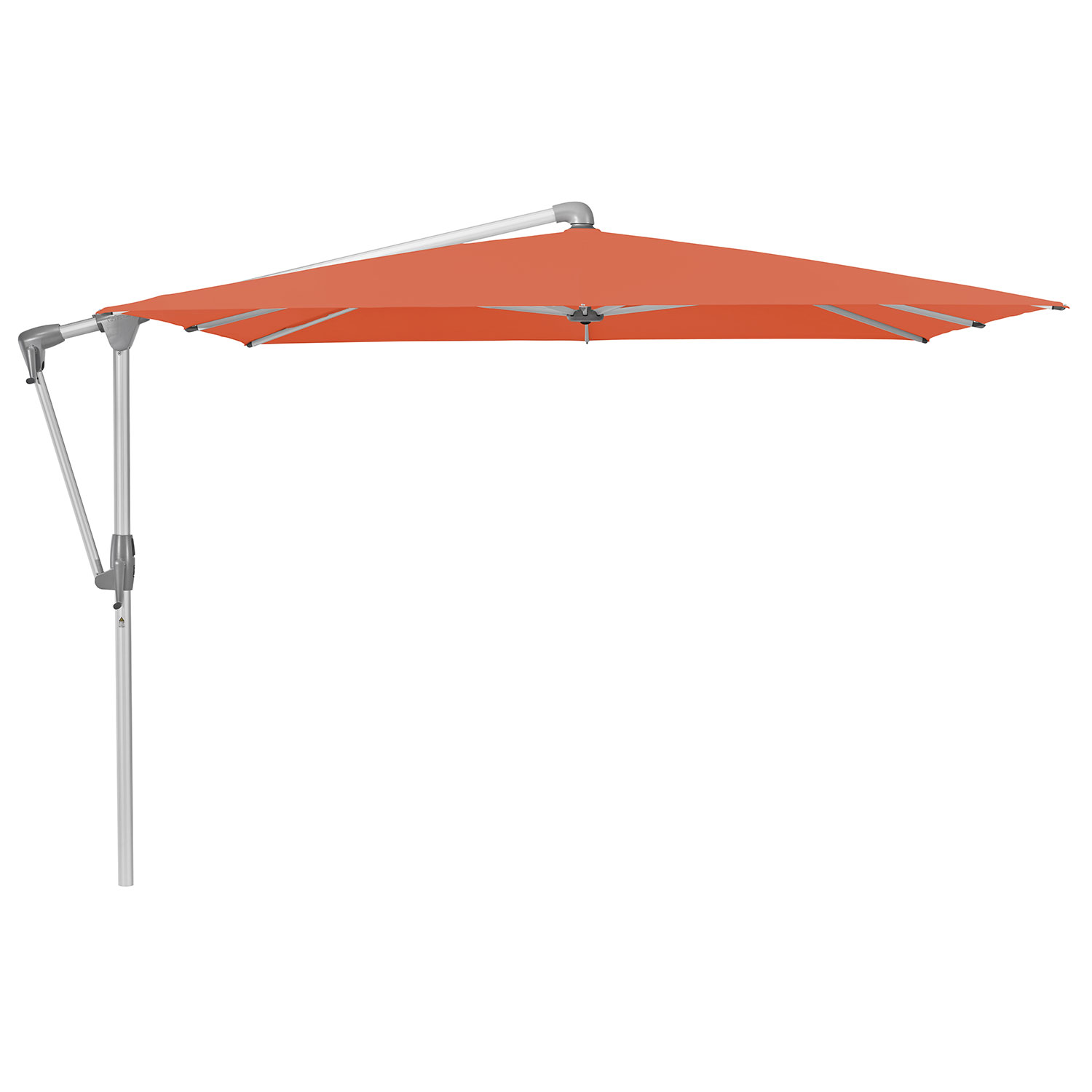 Glatz Sunwing Casa frihängande parasoll 300×240 cm kat.5 anodizerad alu / 660 papaya