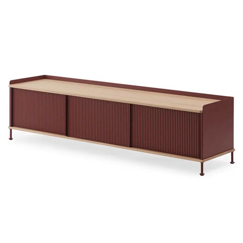 Enfold Sideboard 186 x 45 cm  - Oiled oak Deep Red
