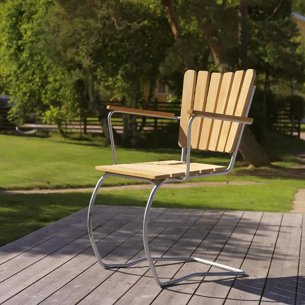 56:an Karmstol galvad/teak 