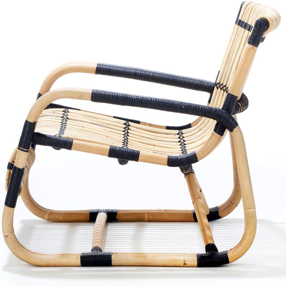 Curve loungefåtölj Svart/Natur