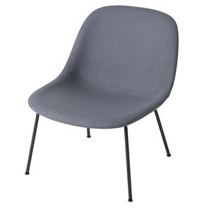 Fiber Lounge Chair Tube Base - Divina 154 Anthracite Black