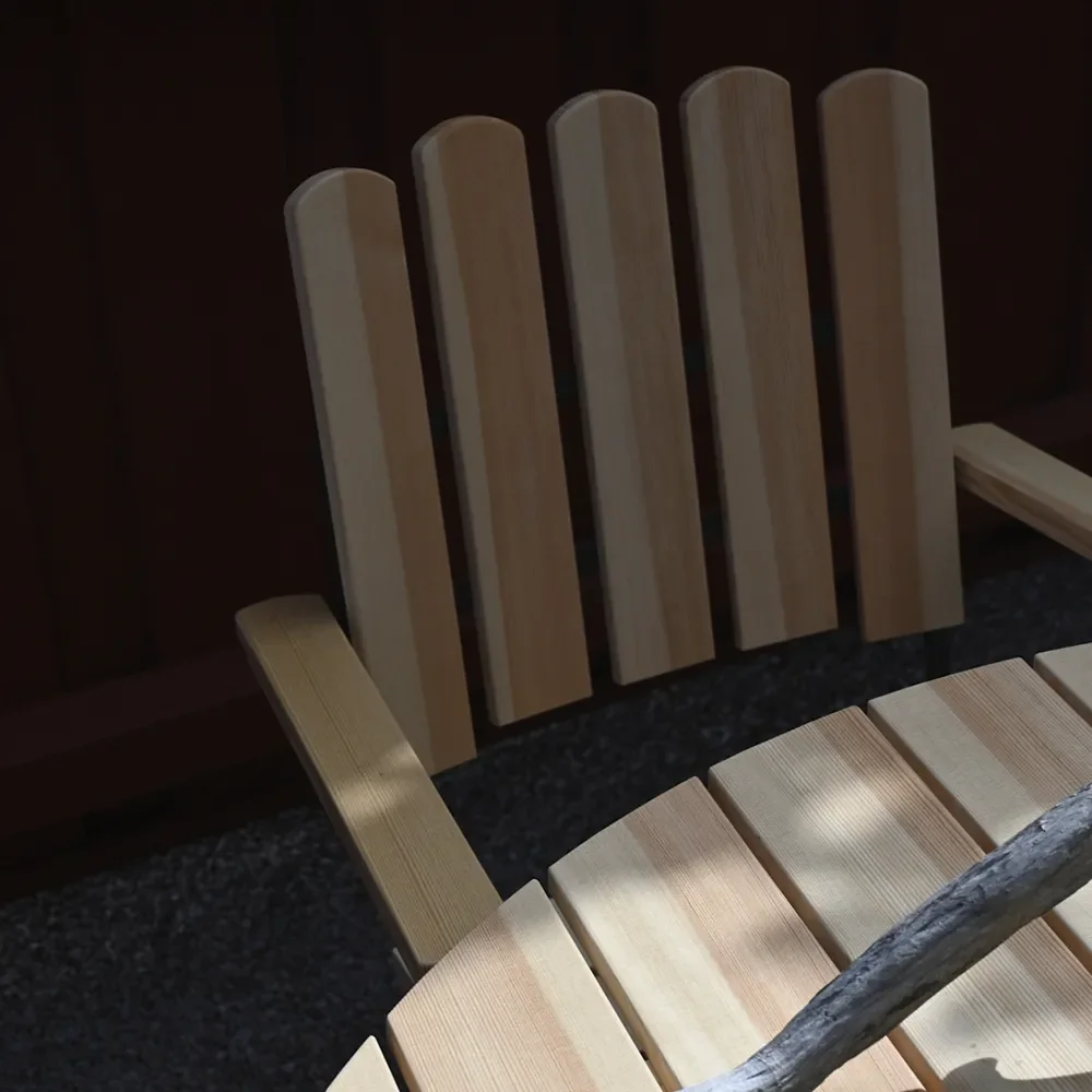 A2 Fåtölj Oljad furu / Grönt stativ