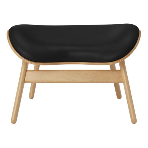 A Conversation Piece Ottoman Fotpall Oak/Umage Leather Black
