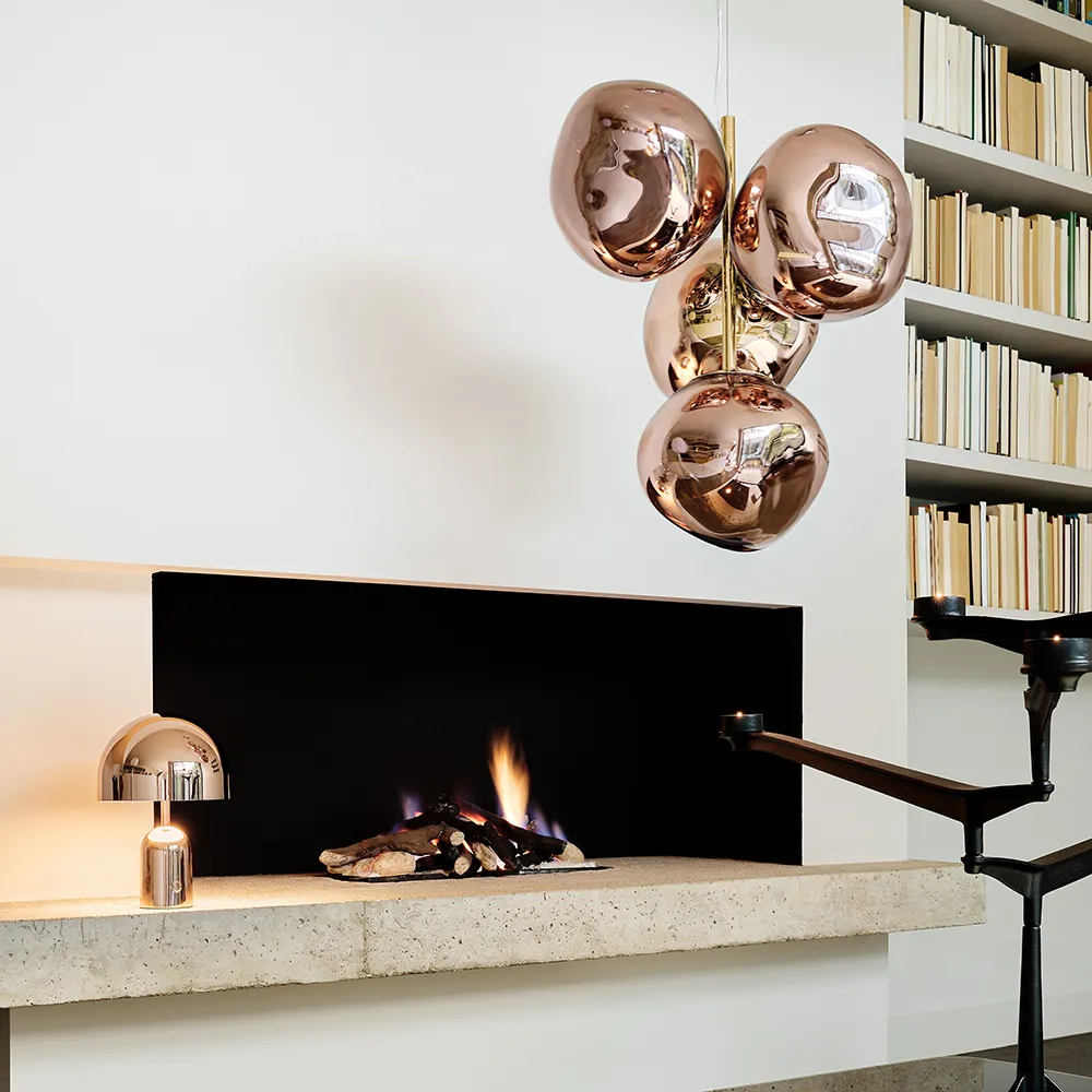 Melt Chandelier Mini Takkrona Copper LED