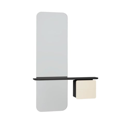 One More Look Spegel Svart ek/Pearl White