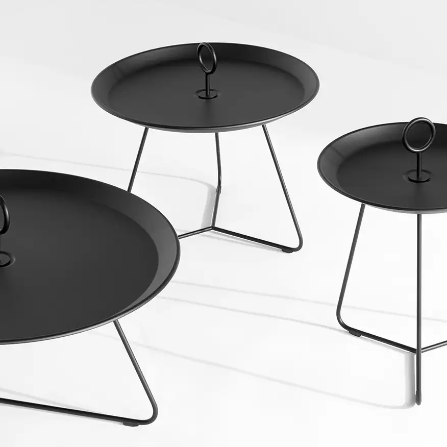 Eyelet sidobord 45 cm Dark grey 