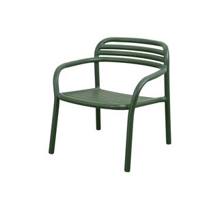 Bliss loungefåtölj, stapelbar Dark green, aluminium