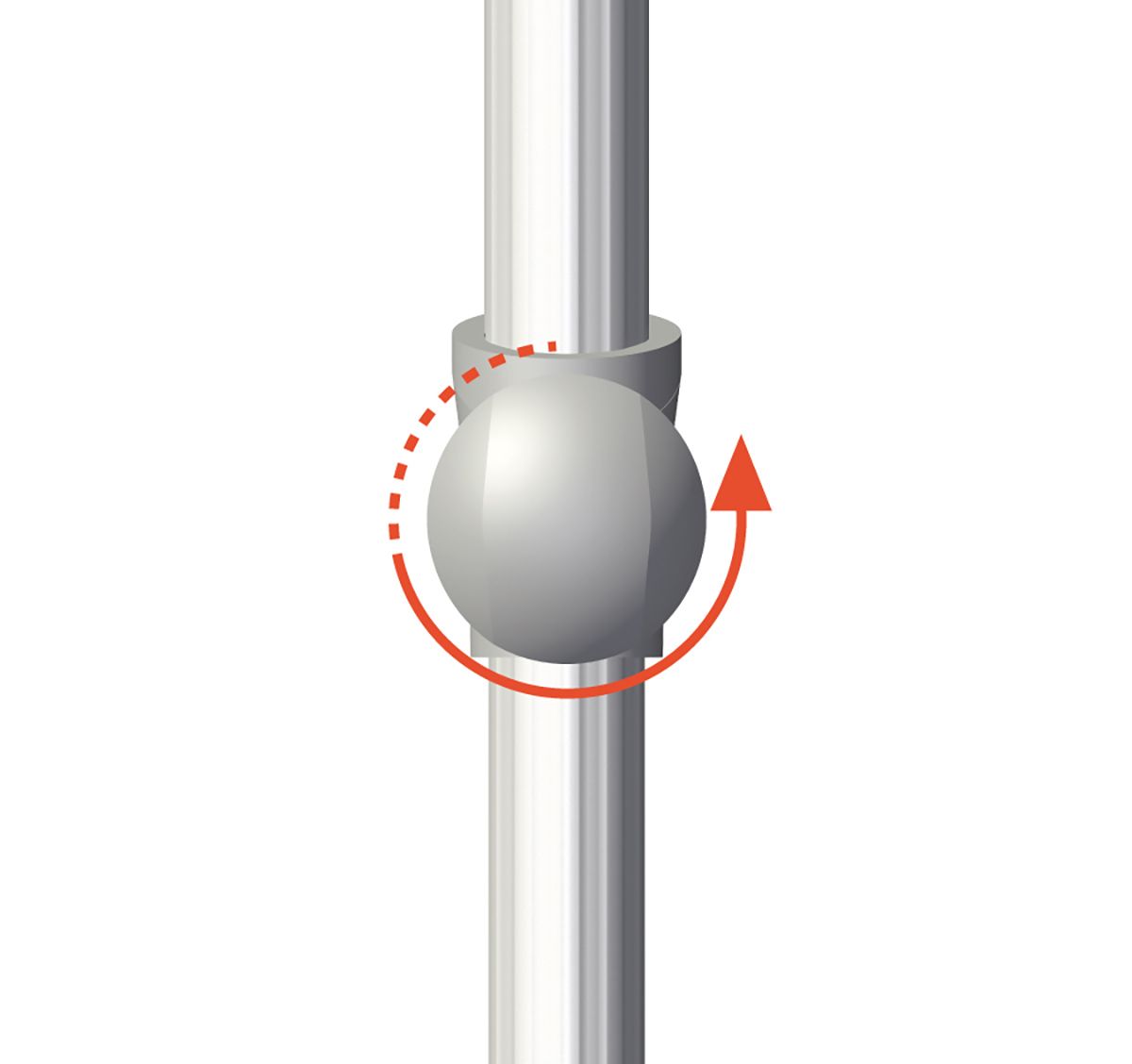 Alu-smart parasoll 200x200 cm kat.2 156 Pale grey