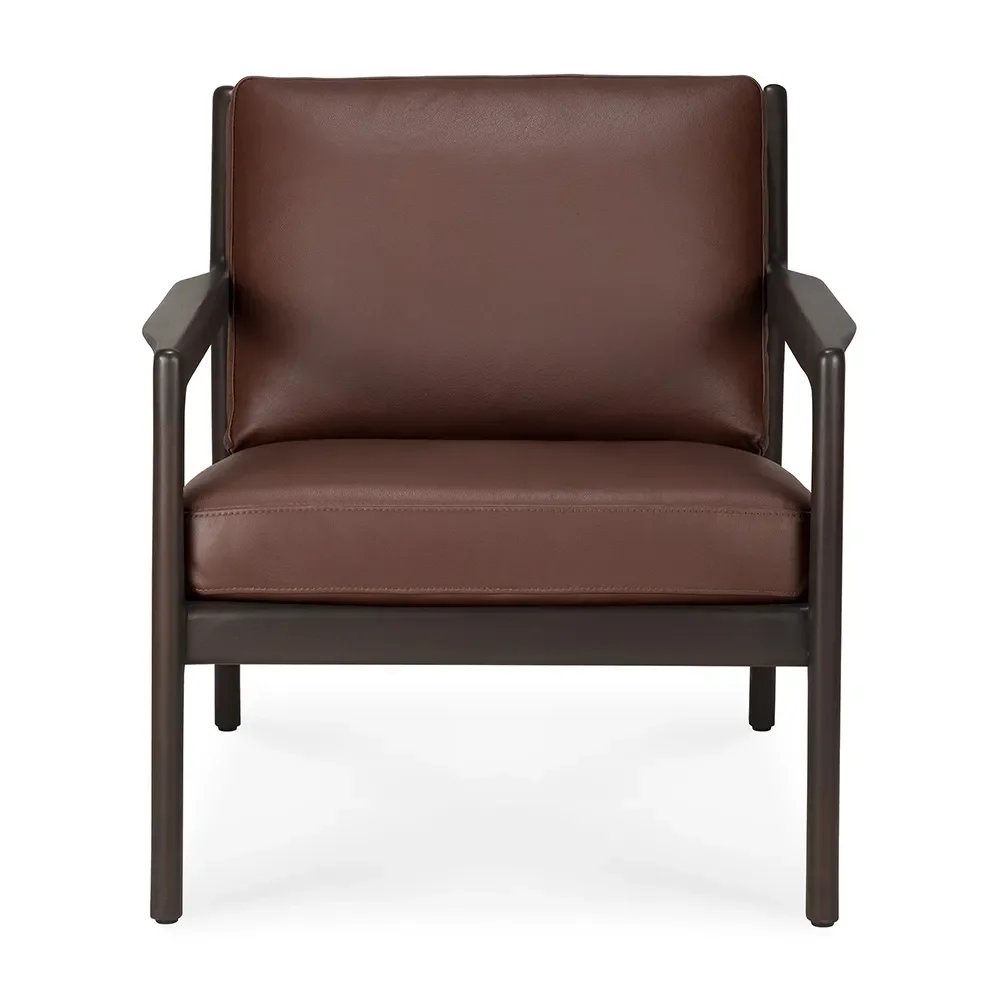 Jack Fåtölj Burgundy läder