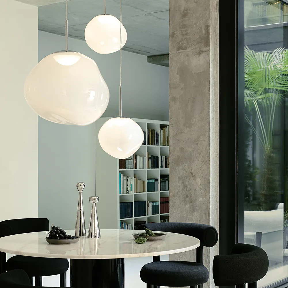 Melt Pendel Mini Opal/Silver LED