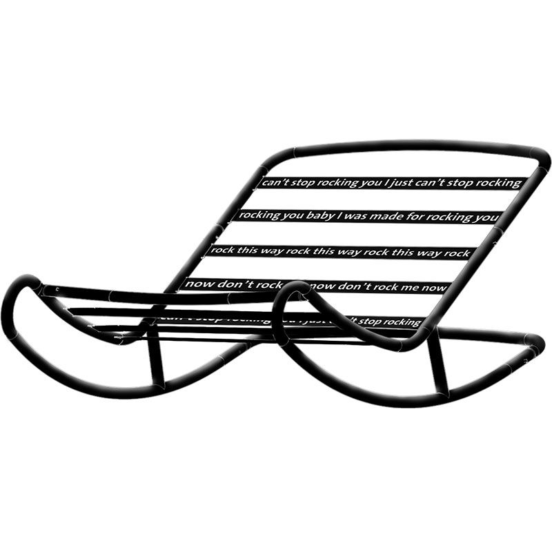 Rock n roll gungstol svart 