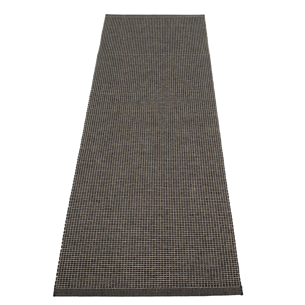 Pappelina Emm matta 70×240 cm Black/Linen Metallic