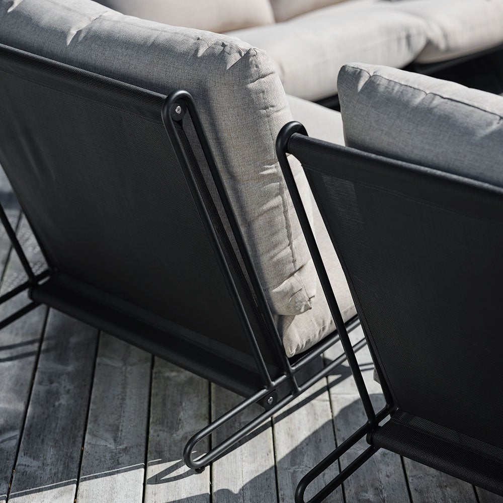 Blixt fåtölj svart/beige