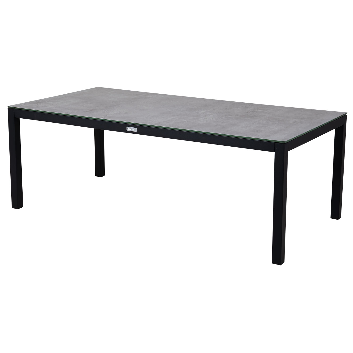 Brafab Belfort soffbord svart/grå aluminium 70×140 3D-printad glasskiva