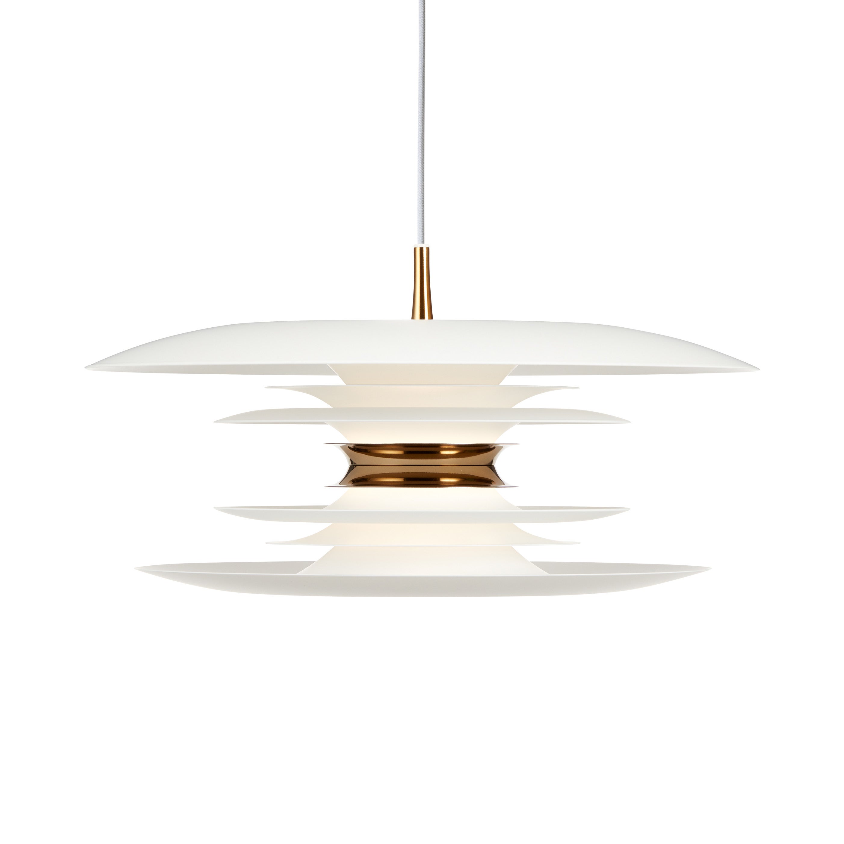 Diablo Pendel D500 Vit/Mässing Inkl Ljuskälla