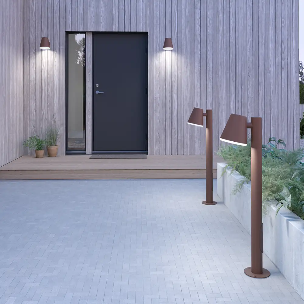 Mist utomhus pollare Roststruktur E27