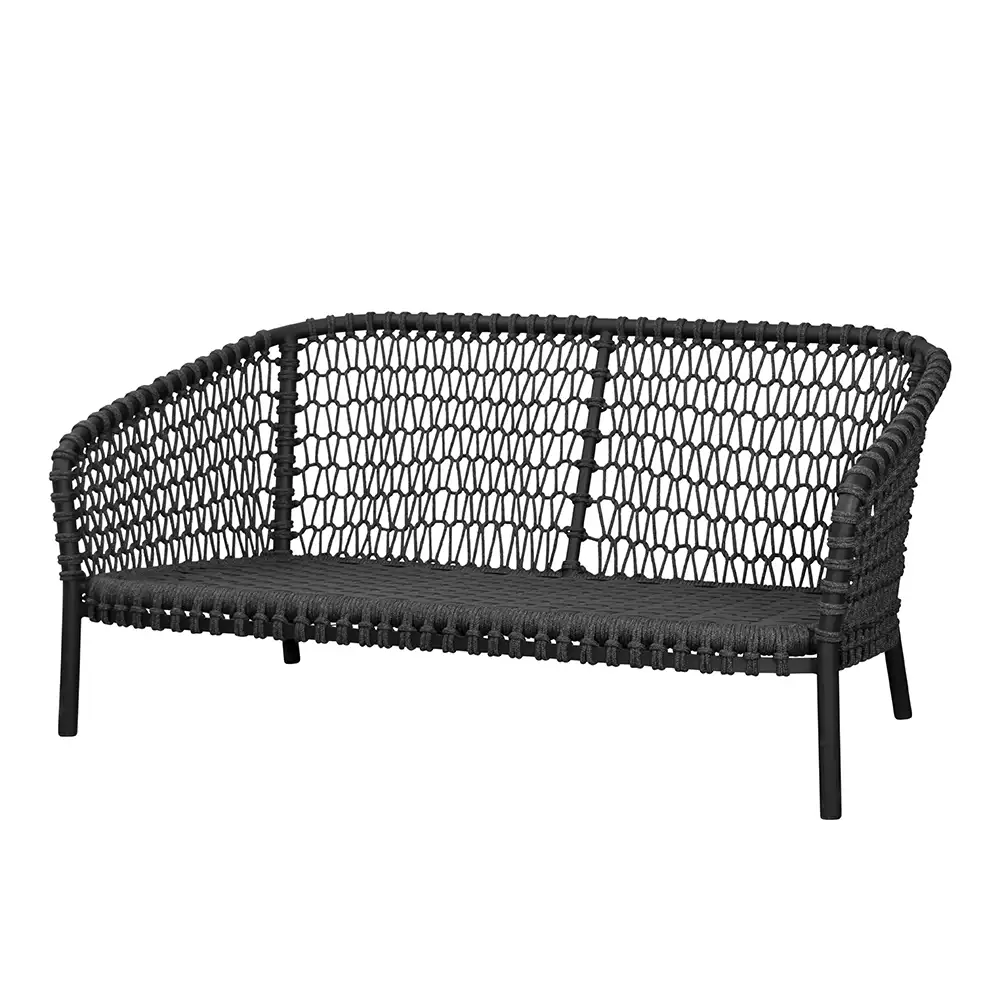 Ocean 2-sits soffa Dark grey Soft Rope