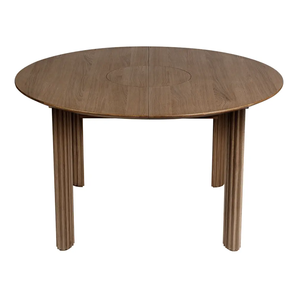 Comfort Circle Matbord med förlängning 132-202x132 Dark Oak
