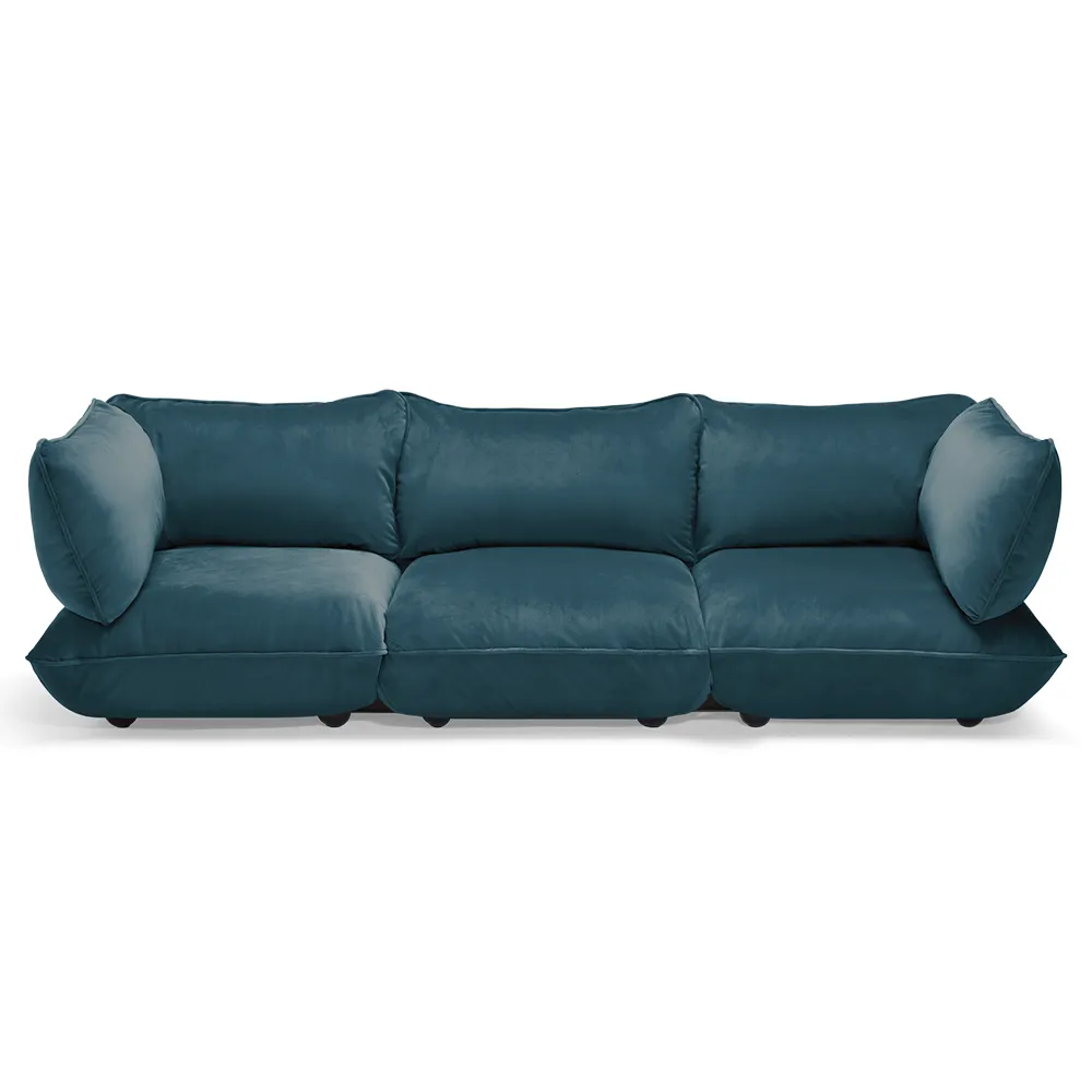 Fatboy Sumo 3-sits soffa Velvet Recycled Petrol