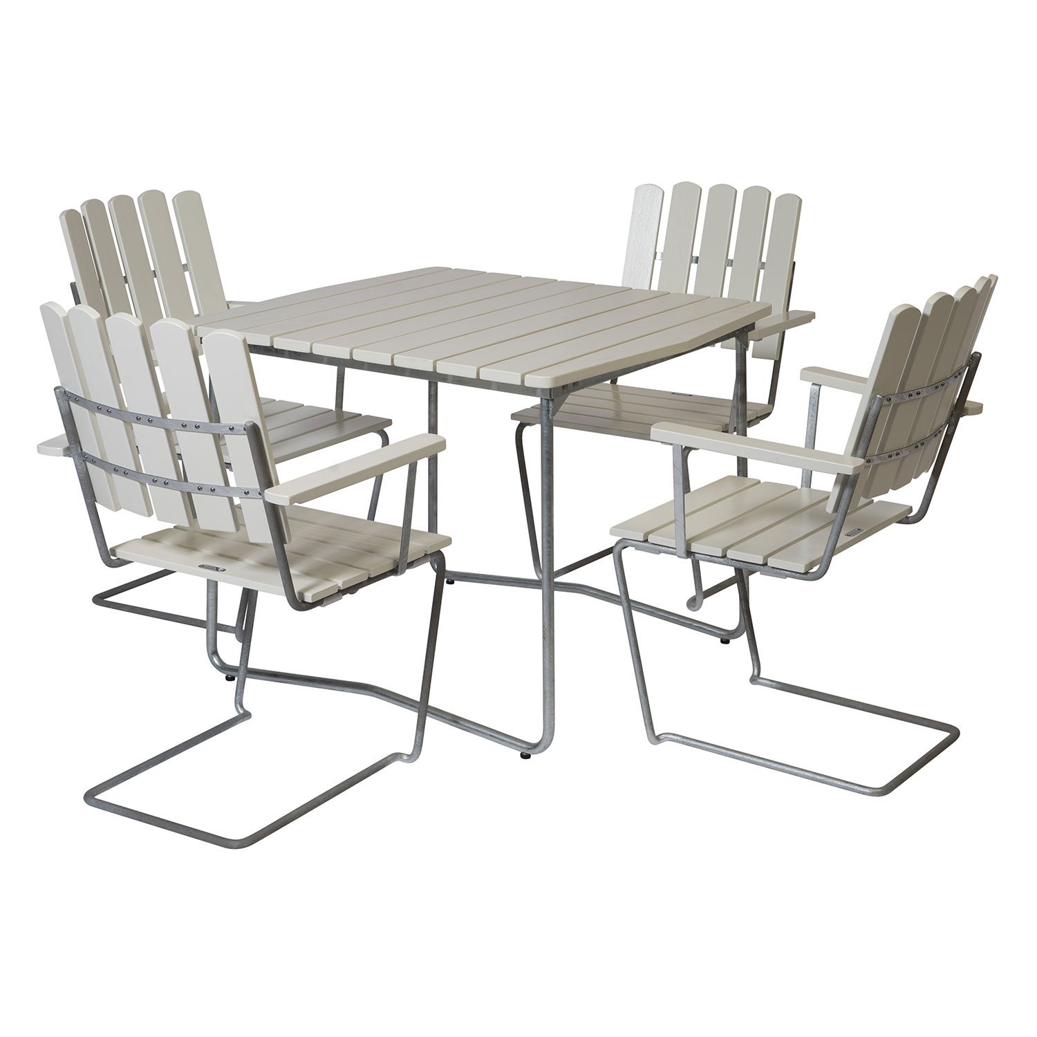 Matgrupp B31 84 cm & A2 Vitlackad Ek