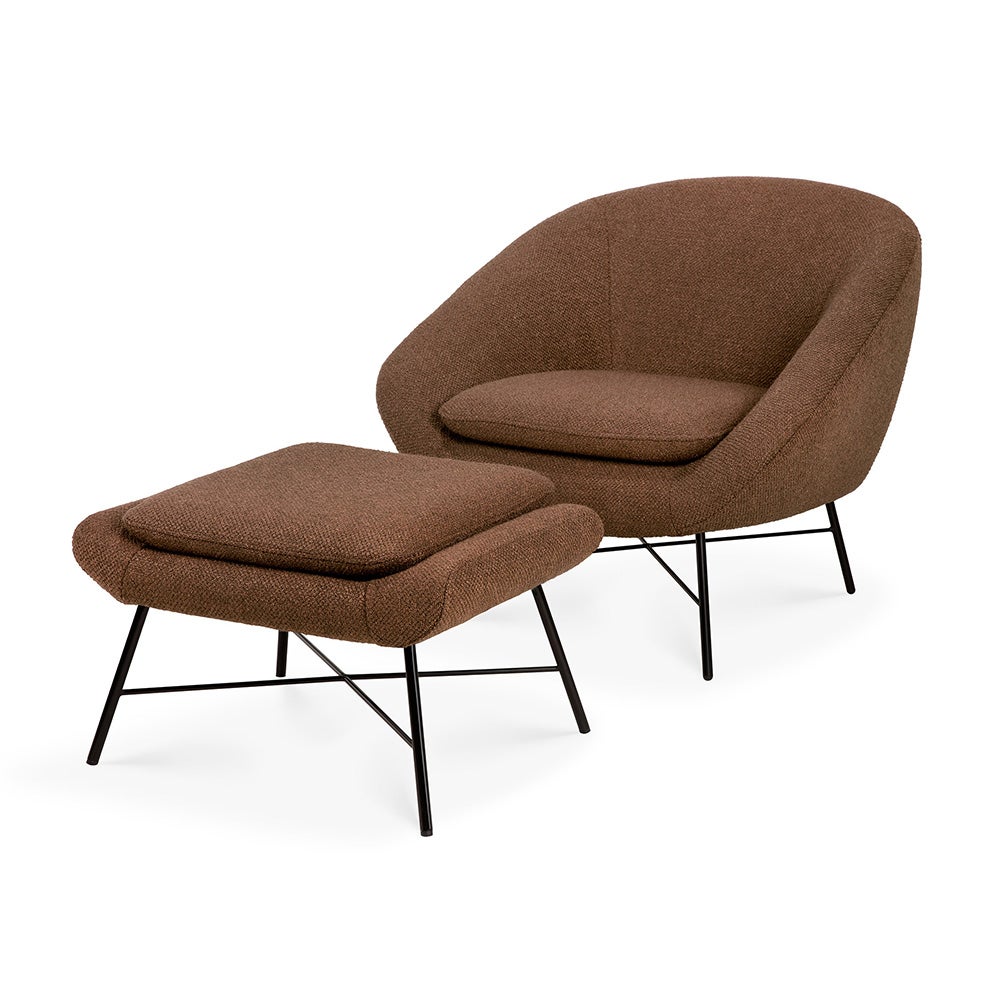 Barrow Fotpall - Copper fabric 