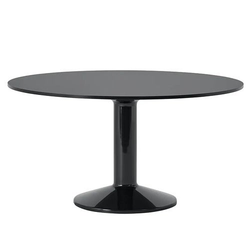 Midst matbord 140 cm - Black Nanolaminate Black