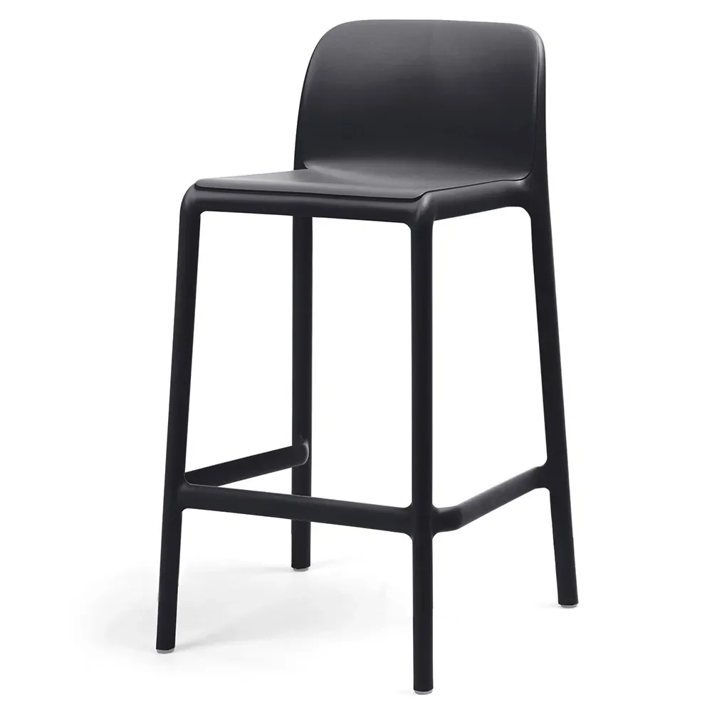 Faro barstol låg Anthracite