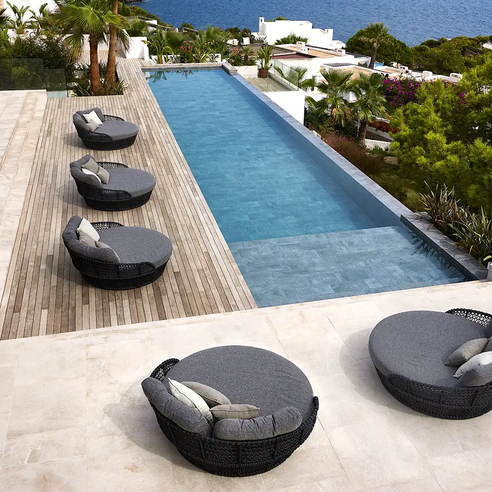 Ocean daybed Dark grey Soft Rope